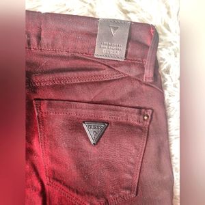 GUESS Red Ombre Jeans Size 25